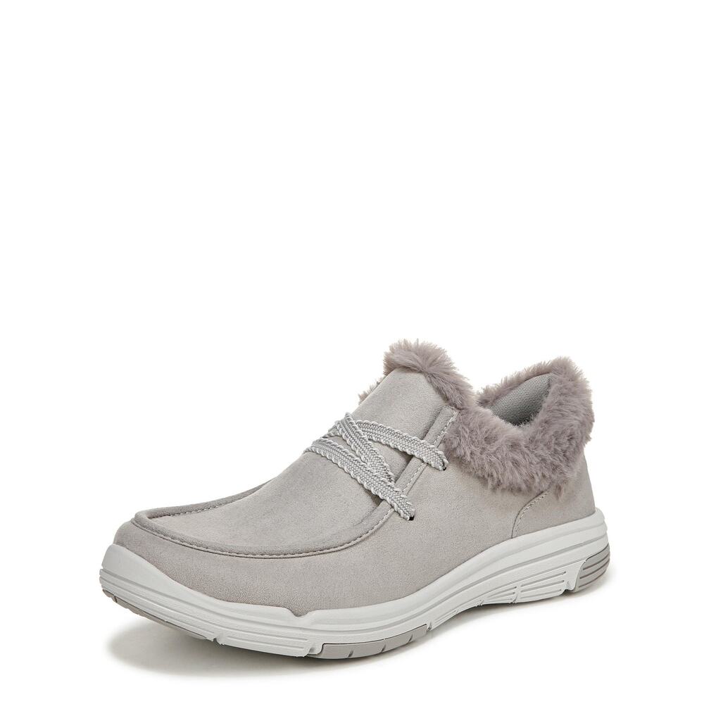 Ryka Womens JOGBOUY Slip On Sneakers Faux Fur Lined 6.5W Paloma Grey NWT
